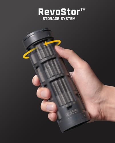 Fanttik E2 Ultra Electric Screwdriver, Precision Screwdriver Set (Grey) | 50 Magnetic Bits, 5/32''Hex Shank, 0.6N.m, RevoStor Magnetic Storage, Repair Kit for PC, Phone, 3D Printer, RC Cars, Drone - color: Space Grey