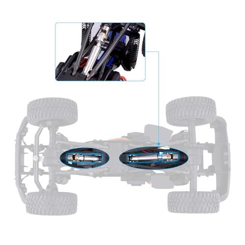 Hobbypark Drive Shafts Steel Metal for TRX4M 1/18 RC Crawler Upgrades Front Rear Center Shaft 2 Pieces