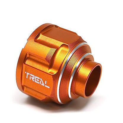 TREAL Aluminum 7075 Front & Rear Diff Housing Case CNC Machined Upgrades Compatible with XRT & XMAXX (Orange) - color: Orange