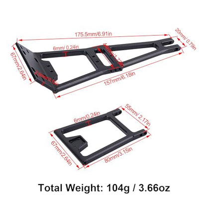 AMK 1/10 Scale RC Truck and Tow Build Kit Updates, Winch Double Stent Rescue Truck Tow Crane Arm Wrecker Kit for 1/10 RC Crawler and Trailer SCX10 TRX4 Capra LCG Chassis DIY Build Updates (Black) - color: Black