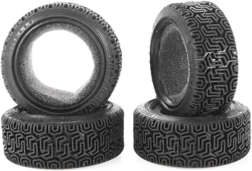 1/10 RC On-Road Car Tyres,WONFAST 4PCS 68mm Sponge Insert Rally Rubber Tires for 1:10 RC On Road Run-flating Racing Car Parts for Tamiya HSP HPI Kyosho RC Rally Car(Black) - color: 68mm