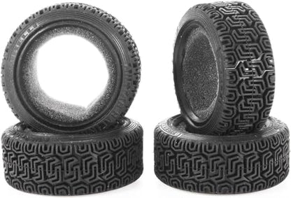 1/10 RC On-Road Car Tyres,WONFAST 4PCS 68mm Sponge Insert Rally Rubber Tires for 1:10 RC On Road Run-flating Racing Car Parts for Tamiya HSP HPI Kyosho RC Rally Car(Black) - color: 68mm
