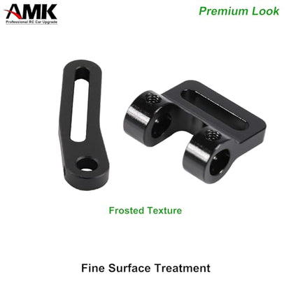 AMK Adjustable 1/10 Scale Bumper Mount Front Rear, Metal Bumper Set Complete for RC Crawler Body LCG Chassis Axial SCX10 II Element Enduro Gen7 Gen8 TRX6 TRX4 Upgrades (Black) - color: Black