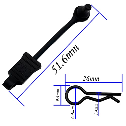 4Pack Vgoohobby Rubber Body Clip Retainer Body Shell Fixed Buckle #AR390178 Compatible with Arrma 1/7 1/8 Mojave Limitless Typhon Kraton RC Car