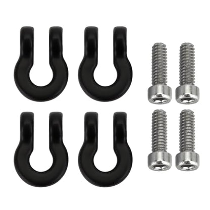 INJORA Metal Bumper D-Ring Mini Tow Hook for 1/24 Axial SCX24 8PCS, 7X10mm