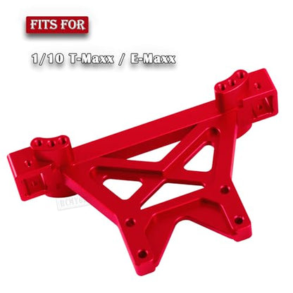 RC Front Rear Shock Tower Shock Mounts Upgrades Part for 1/10 T-Maxx/E-Maxx,Aluminum Front Rear Shock Mounts Hops up,#4917R,Red - color: Red - (Upgrades)