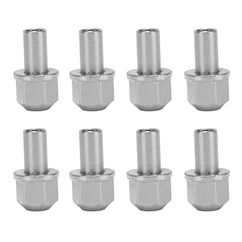 8Pcs RC Hex Wheel Hub Nut, 12mm Stainless Steel Drive Adaptor Extension Column, Metal Nut for Axial SCX10 D90 Redcat Gen8