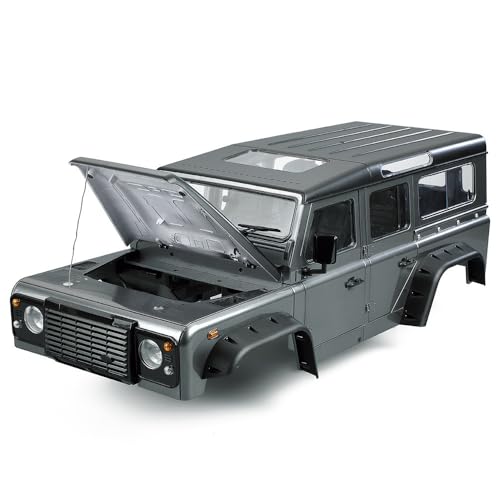 1/10 RC Car Hard Body Shell Kit-313mm Wheelbase D110 Land Rover Defender Body for Axial SCX10 90046 TRX4 CC01 Capra RC Crawler Car (313mm Grey) - color: 313mm Grey