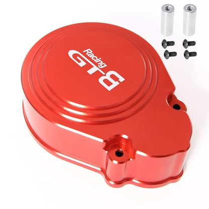 GTBRacing Metal 2 Speed Transmission System/Gear Cover Set for 1/5 RC Car HPI Baja 5B SS 5SC (Red Metal Cover) | HPI Baja 2 Speed Gear Transmission - color: Red Metal Cover