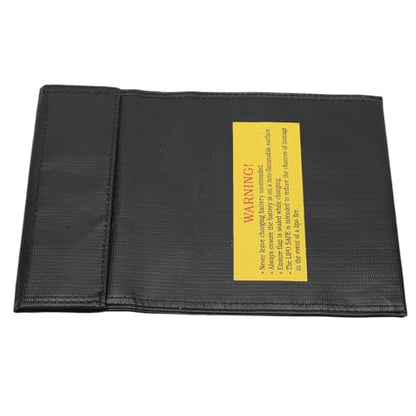 Alomejor RC Lipo Battery Bag Fire Storage for Charging Compatible with Various Aircraft Batteries 18x23cm (Black) - size: Black