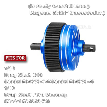 Complete Differential Assembly Upgrades Part for 1/10 Drag Slash C10 F0rd Mustang,(is Ready-toinstall in Any Magnum 272R Transmission) RC Steel Complete Diff Gear,Replace #9480,Navy Blue - color: Navy Blue - (Complete Differential Assembly)