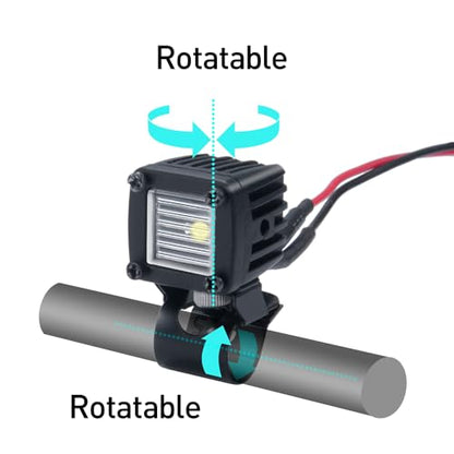 RC Car LED Lights Headlights Headlamp Square Lens Spotlight 2PCS Compatible with 1/10 RC Crawler Car TRX4 TRX6 Axial SCX10 90046 RR10 D90 Upgrades Parts (D-4 Holes) - color: D-4 Holes