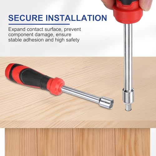 HARFINGTON SAE Nut Driver 7/32" CR-V Non-Magnetic Tip Hollow Shafts Hex Socket Screwdriver with Anti-Slip Handle for Automobile Repair Bit Driver - size: 7/32"