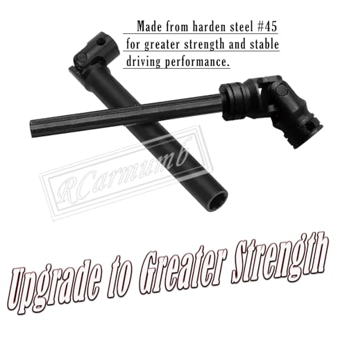 RC Drive Shaft Universal Upgrades for 1/10 SCX10 II Red cat D90 Gen7/Pro RC 4WD GEN8 SCX10 2, Rcarmumb 2pcs RC Crawler Driveshaft,Harden Steel #45 Part Hop-Ups (105-155MM, 2-Pack) Black - size: 105-155 mm (2-pack)