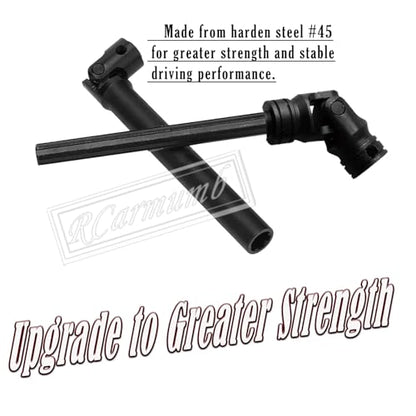 RC Drive Shaft Universal Upgrades for 1/10 SCX10 II Red cat D90 Gen7/Pro RC 4WD GEN8 SCX10 2, Rcarmumb 2pcs RC Crawler Driveshaft,Harden Steel #45 Part Hop-Ups (105-155MM, 2-Pack) Black - size: 105-155 mm (2-pack)