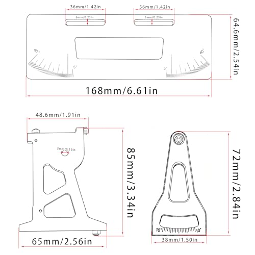 AMK Micro RC Setup Gauge for 1/24 and 1/28 Cars, Setup System Suspension Alignment Tool for Camber, Toe and Slip Angle, Ride Height and Steering Adjustment, Precision Tuning Kit