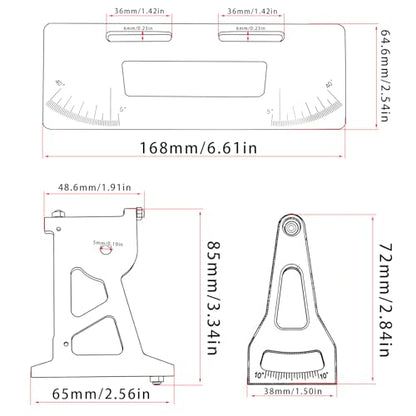 AMK Micro RC Setup Gauge for 1/24 and 1/28 Cars, Setup System Suspension Alignment Tool for Camber, Toe and Slip Angle, Ride Height and Steering Adjustment, Precision Tuning Kit