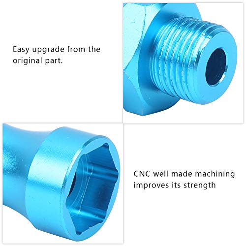 Ejoyous RC Wheel Hub Adapter Hex Drive Hub Adapter RC Hex Coupler 12mm to 17mm Aluminum Alloy CNC Machined 30mm Extension with 5mm Inner Diameter for 1/10 Car Truck (Blue) - color: Blue