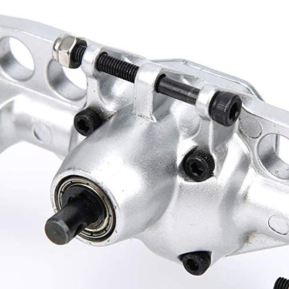 RC Car Metal Rear Portal Axle Assembly for 1/10 SCX10 III RC Crawler Accessories (Silver) - color: Silver