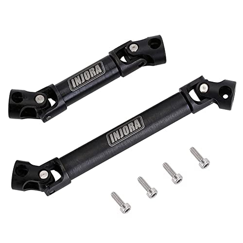 INJORA Steel Drive Shaft for Axial SCX24 C10 JLU Bronco Base Camp 4Runner - color: Black