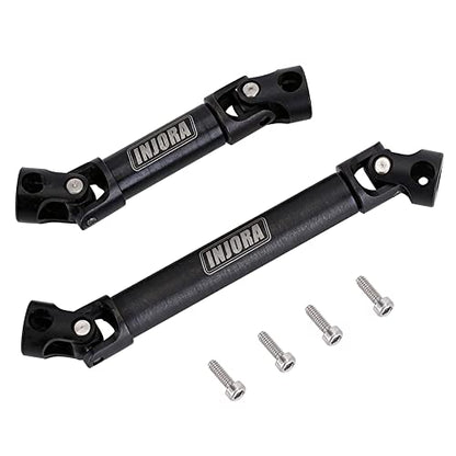 INJORA Steel Drive Shaft for Axial SCX24 C10 JLU Bronco Base Camp 4Runner - color: Black