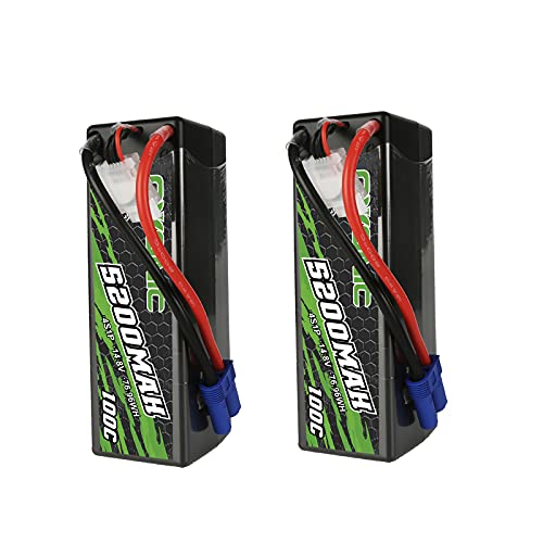 OVONIC 100C 4S 5200mAh 14.8V Lipo Battery with EC5 Connector 2pcs