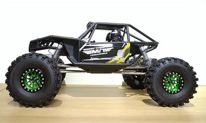 RC 1.9 Beadlock Wheels Negative Offsets 8mm and Tires for 1/10 SCX10 SCX10 SCX10 Pro TRX4 TRX6 Gen7/8 RC Crawler Remote Control Car Upgrades Aluminum 1.9 Beadlock Wheel Rims (Green Black) DK - color: Green Black
