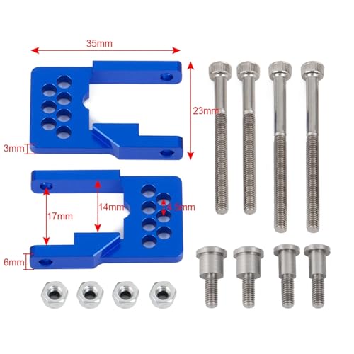 RC Car Toys For Tamiya CC01 1/10 Metal Front Rear Shock Towers Mount Pull Link Rod Mounts Steering Set RC Drift Truck Car Parts(Link Mount-Blue) - color: Link Mount-Blue