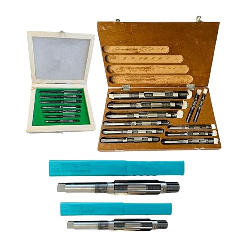 Adjustable Hand Reamer Tool HV to H16 Sizes - 1/4" to 2-7/32” Reaming Tool for Precise Hole Finishing with Carbon Steel Blades - Hand Tools Reamers for Metal & Wood - 6.35mm - 56.35 mm | Carbon Steel Construction, Straight Flutes, 6.35-56.35mm Capacity, E