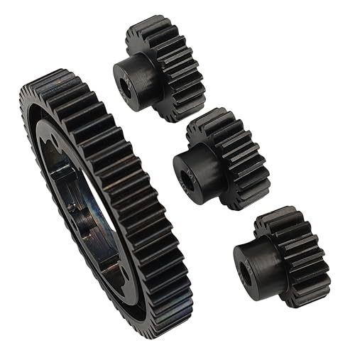Hardened Steel Spur Gear Set with 18T 20T 22T Pinions for X-Maxx Maxx (52T) | 1/5 Scale,1/7 XO-1,1/10,E-Revo 2.0 VXL,Heavy Duty,Upgrade Parts,6447,High Strength,Wear Resistant - size: 52T