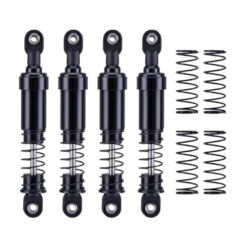 RCQQPS 4pcs Aluminum Big Bore Shocks for 1/10 RC Crawler LCG Chassis Gspeed V3 Element Enduro SCX10 TRX4 Gamde R1 Comp Builds DIY (Black 95mm 4pcs) - color: Black 95mm 4pcs