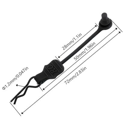 10 Pieces 1.2mm RC Body Shell Clips Pin with Pull Tabs Compatible with All 1/10 1/12 Scale Traxxas Arrma Redcat Axial Losi HSP HPI Kyosho RC Car Truck Crawler Body Shell Upgrades(Black) - color: Black