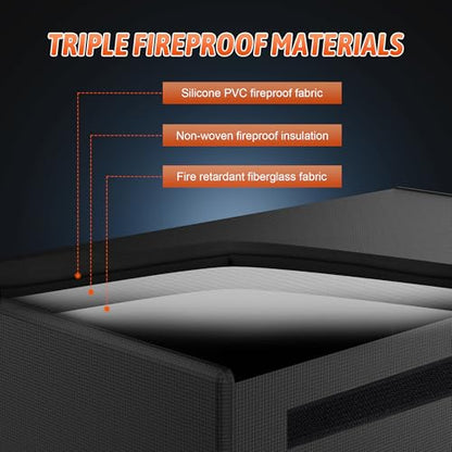 2-Pack Fireproof Ebike Battery Bag,Explosion Proof LiPo Charging & Storage Bag with Reflective Strip, Waterproof Battery Safe Case for Electric Bike/Scooter/Valuables, 19.29x4.33x7.09 - size: 19.3×4.3×7.1 in(2Pcs)
