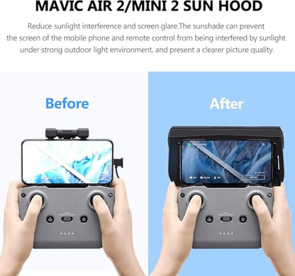 STARTRC Sun Hood for DJI RC-N3/N2, for DJI Mini 4K/NEO 2/X1 Accessories | Foldable Magnetic Sunshade for SKYROVER X1,for DJI Neo 2,Mini 4k,Lito 1 Controller, for 4.4-7.1" Smartphone Screen