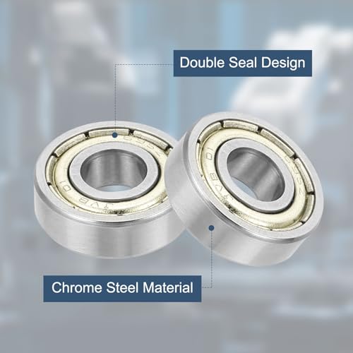 uxcell 4 Pack 695ZZ Deep Groove Ball Bearings, 5x13x4mm Chrome Steel Double Shield Bearing for Electric Motor, Home Appliances, Garden Machinery, (ABEC5) - size: 695ZZ