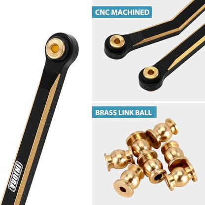 INJORA BK Brass High Clearance 4 Link Set for SCX24 C10 JLU Bronco Basecamp - color: Black Brass