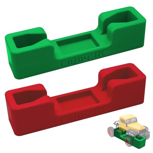 RC Car Stand RC Stand Simulation and Static Display RC Work Stand for 1/18 1/24 TRX4M SCX24 FCX18 FCX24 Remote Control Car (Green & Red) - color: Green & Red