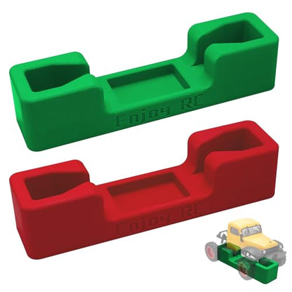 RC Car Stand RC Stand Simulation and Static Display RC Work Stand for 1/18 1/24 TRX4M SCX24 FCX18 FCX24 Remote Control Car (Green & Red) - color: Green & Red