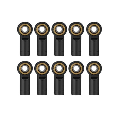 10pcs/Set Aluminum M3 Link Rod End Ball Joint CCW for 1/10 RC Car Crawler SCX10 D90 ( Color : Black 10pcs )