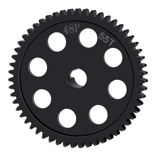 0.5M 55T Direct Drive Spur Gear for Losi 2WD Mini B Drag Mini-T | Steel Boxgear Main Gear Brushed/Brushless 1/16 1/18 RC Car - size: 55T