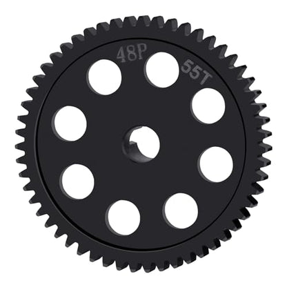 0.5M 55T Direct Drive Spur Gear for Losi 2WD Mini B Drag Mini-T | Steel Boxgear Main Gear Brushed/Brushless 1/16 1/18 RC Car - size: 55T