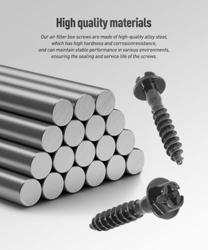 5PCS Air Filter Box Screws,Car Accessories Rust and Moisture Resistant Fastener Repair Accessories Retaining Bolts,Automotive Replacement Fastener Repair Parts,Used to Fix the Air Filter box