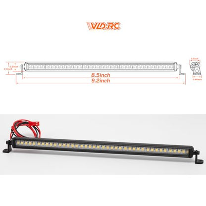 RC Light Bar 40 LED 8.5 Inch Aluminum RC Lights RC Crawler Accessories for Axial SCX10 Traxxas TRX4 TRX4M Arrma Senton Redcat GEN7 1/6 1/8 Scale Rock Crawler Truck (8.5inch) - size: 8.5inch