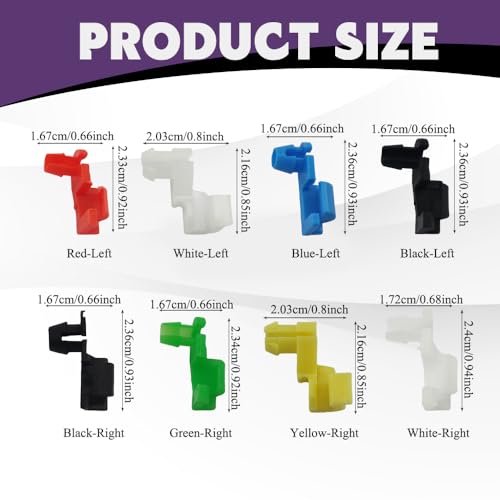 80PCS Door Lock Rod Car Clips Assortment Kit, Door Install Clips, Tailgate Handle Rod Clip, Car Accessories Left and Right Door Handle Rod End Clip Retainer Compatible with Most Vehicles