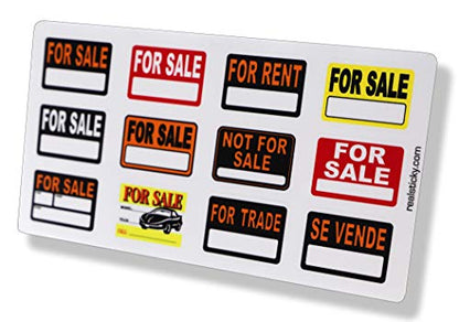 1:10 Scale for Sale Remote Control Sticker Sheet R/C Sign Display Diorama Car Crawler Body Decal Pack