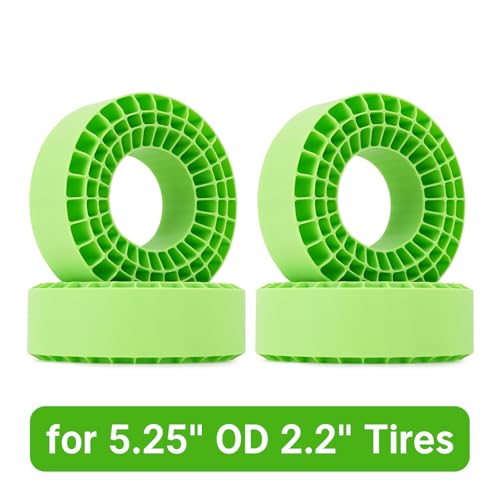 INJORA Silicone Rubber Inserts for 132-134mm (5.25" OD) 2.2" Tires, GN - color: Green