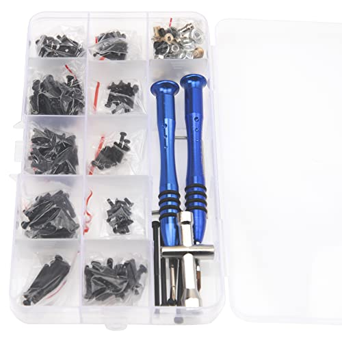 298PCS RC Tool Kit Kit M2 M2.5 M3 Screw Fastener Bolts Hex Wrench Screwdriver Repair Kit Compatible with 1/12 WLtoys 12423 12427 12428 12429 FY-01 FY-07 FY-08 RC Car