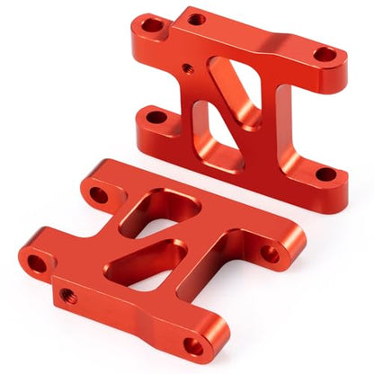 2PCS RC Aluminum Alloy Front Lower Swing Arm Suspension A-Arms Set Compatible with 1/10 Tamiya TA01 RC Car Upgrades (Red) - color: Red