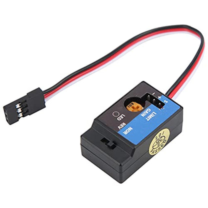Omabeta RC Racing Car Gyroscope, Mini Auxiliary Gyroscope with Analog Digital Steering Gear for Drifting and High Stability for WPL D12, Easy to Install Compatible RC Cars