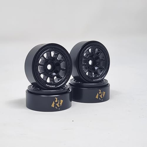 LGRP® FIFTEEN52® Traverse MX Series 1.0" Beadlock Wheels, (Satin Black), 28mm (1.1") x 31mm x 13mm (4 Wheels Per Order) Compatible with 1/24 Scale RC Axial SCX24, Element, Enduro, URUAV, LGF52100